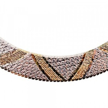 925 Sterling Silver with Gilding Necklace Italy Milor