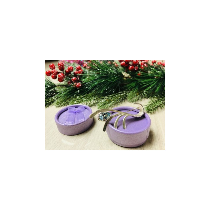 Vintage 925 Sterling Silver Topaz Brooch