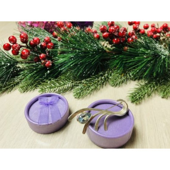 Vintage 925 Sterling Silver Topaz Brooch