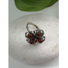925 Sterling Silver Amber Flower Ring Size 9.5