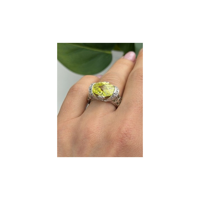 Shiny 925 Sterling Silver Cz Ring Size 7