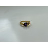 14K YELLOW GOLD TOURMALINE & DIAMONDS RING SIZE 3