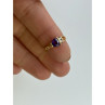 14K Yellow Gold Tourmaline & Diamonds Ring Size 3