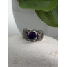 925 Sterling Silver Amethyst & Marcasite Ring Size 6.5