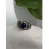 925 Sterling Silver Amethyst & Marcasite Ring Size 6.5