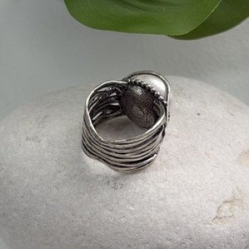 Vintage 925 Sterling Silver Pearl Ring Size 4