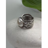 Vintage 925 Sterling Silver Pearl Ring Size 4