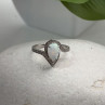925 Sterling Silver Opal & Beryl Ring Size 6