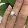 925 Sterling Silver Opal & Beryl Ring Size 6