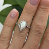925 Sterling Silver Opal & Beryl Ring Size 6