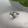 925 Sterling Silver Opal & Beryl Ring Size 6