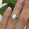 925 Sterling Silver Opal & Beryl Ring Size 6