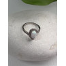 925 Sterling Silver Opal & Beryl Ring Size 6