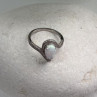 925 Sterling Silver Opal & Beryl Ring Size 6