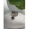 Israel 925 Sterling Silver Garnet Ring Size 7.5