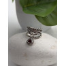 Israel 925 Sterling Silver Garnet Ring Size 7.5