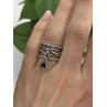 Israel 925 Sterling Silver Garnet Ring Size 7.5