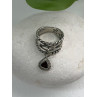 Israel 925 Sterling Silver Garnet Ring Size 7.5