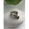 Israel 925 Sterling Silver Garnet Ring Size 7.5