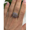 925 Sterling Silver Multi Color Spinel Ring Size 10