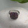 925 Sterling Silver Multi Color Spinel Ring Size 10