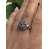 925 Sterling Silver Multi Color Spinel Ring Size 10