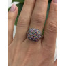 925 Sterling Silver Multi Color Spinel Ring Size 10