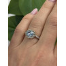 925 Sterling Silver Blue Topaz & Beryl Ring Size 7