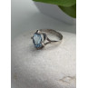 925 Sterling Silver Blue Topaz Ring Size 7.5