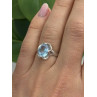 925 Sterling Silver Blue Topaz Ring Size 7.5