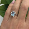 925 Sterling Silver Blue Topaz Ring Size 7.5