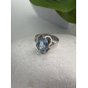 925 Sterling Silver Blue Topaz Ring Size 7.5