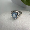 925 Sterling Silver Blue Topaz Ring Size 7.5
