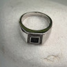 Men's 925 Sterling Silver White & Black Diamonds 0.17 ctw Ring Size 10