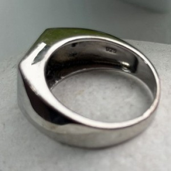 Men's 925 Sterling Silver White & Black Diamonds 0.17 ctw Ring Size 10