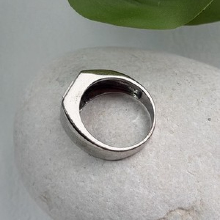 Men's 925 Sterling Silver White & Black Diamonds 0.17 ctw Ring Size 10