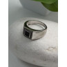 Men's 925 Sterling Silver White & Black Diamonds 0.17 ctw Ring Size 10