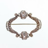 Vintage 925 Sterling Silver CZ Brooch