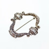 Vintage 925 Sterling Silver CZ Brooch