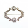 Vintage 925 Sterling Silver CZ Brooch