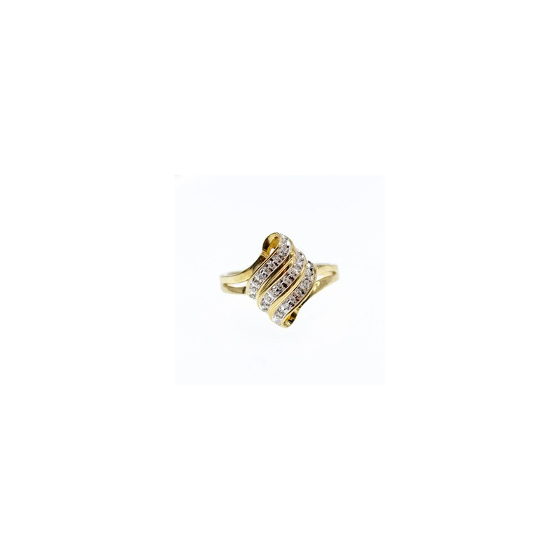 10K YELLOW GOLD DIAMONDS RING SIZE 11.125