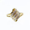 10K Yellow Gold Diamonds Ring Size 11.125