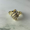 10K Yellow Gold Diamonds Ring Size 11.125