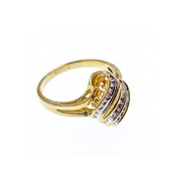 10K YELLOW GOLD DIAMONDS RING SIZE 11.125