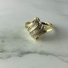 10K Yellow Gold Diamonds Ring Size 11.125