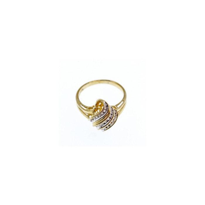 10K YELLOW GOLD DIAMONDS RING SIZE 11.125