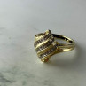 10K Yellow Gold Diamonds Ring Size 11.125