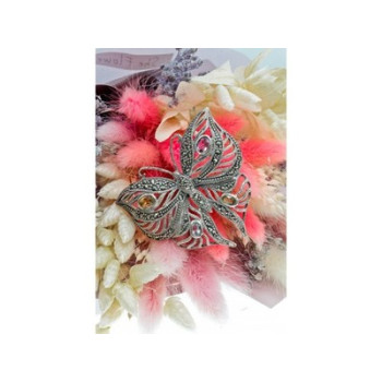 925 Sterling Silver Citrine, Topaz, Amethyst, Peridot & Marcasites Brooch