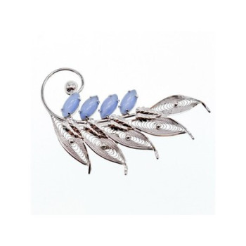 925 Sterling Silver Larimar Brooch