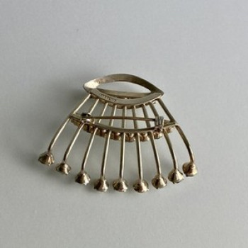 Vintage 925 Sterling Silver White & Green Jewelry Glass 
